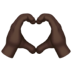 🫶🏿 heart hands: dark skin tone display on Apple